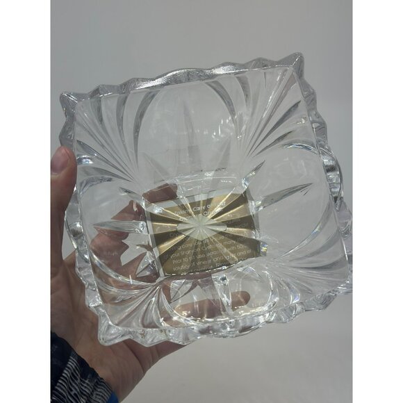 VTG Shannon Godinger Lead Crystal Square Candy Nut Bowl Dish Made in Ireland - Picture 3 of 4